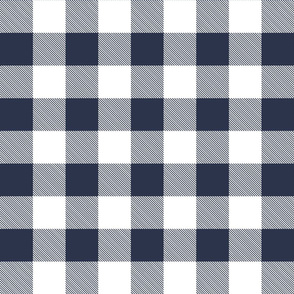 Buffalo Check in Navy and White