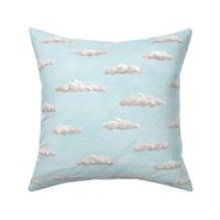 painted clouds - grey on pale blue