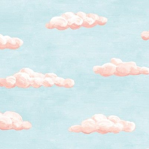 painted clouds - sunrise pink coral