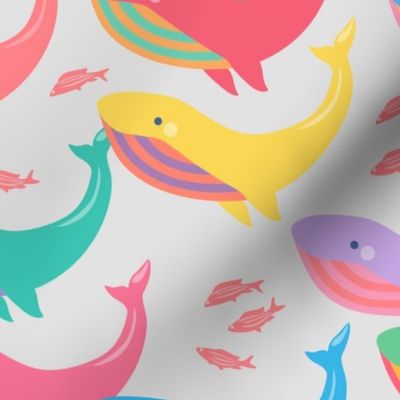 Colorful Whales - Large