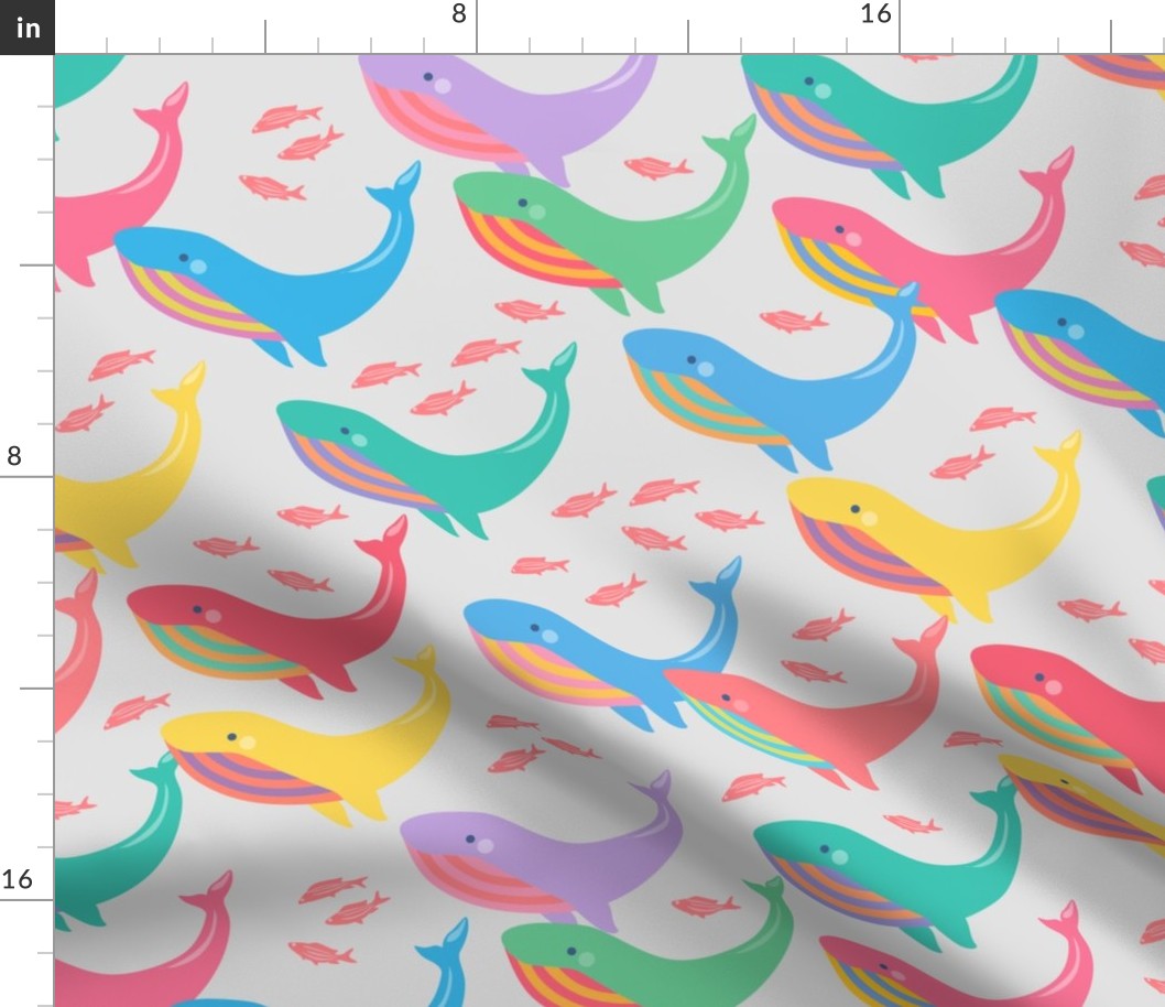 Colorful Whales - Large