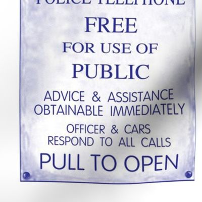 Police Phone Box Sign 2-ed