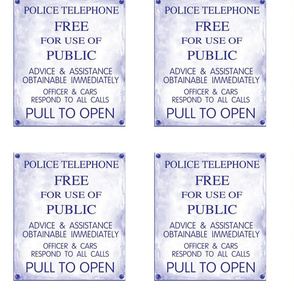 Police Phone Box Sign 2-ed