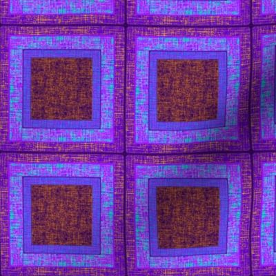 Purple Squares with Faux Gold Threads