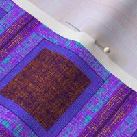 Purple Squares with Faux Gold Threads