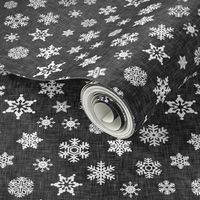 snowflake - dark grey linen || holiday