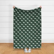 moose - hunter green linen (large scale)