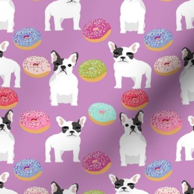 french bulldogs purple cute donuts doughnuts food cute sweet frenchie dogs 