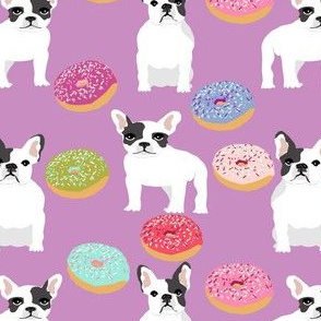 french bulldogs purple cute donuts doughnuts food cute sweet frenchie dogs 