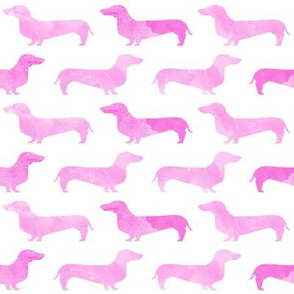 watercolor dachshunds pink girls nursery baby cute dog wiener dog weener dog sausage dogs cute doxie watercolor design