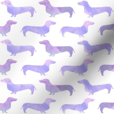 watercolor purple doxie dog cute dachshund wiener dog purple watercolors 