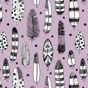 Quirky birds fun Ibiza indian summer vintage inspired feathers in ink fall collection lilac purple