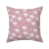 Geometric abstract palm tree pineapple print lilac fall