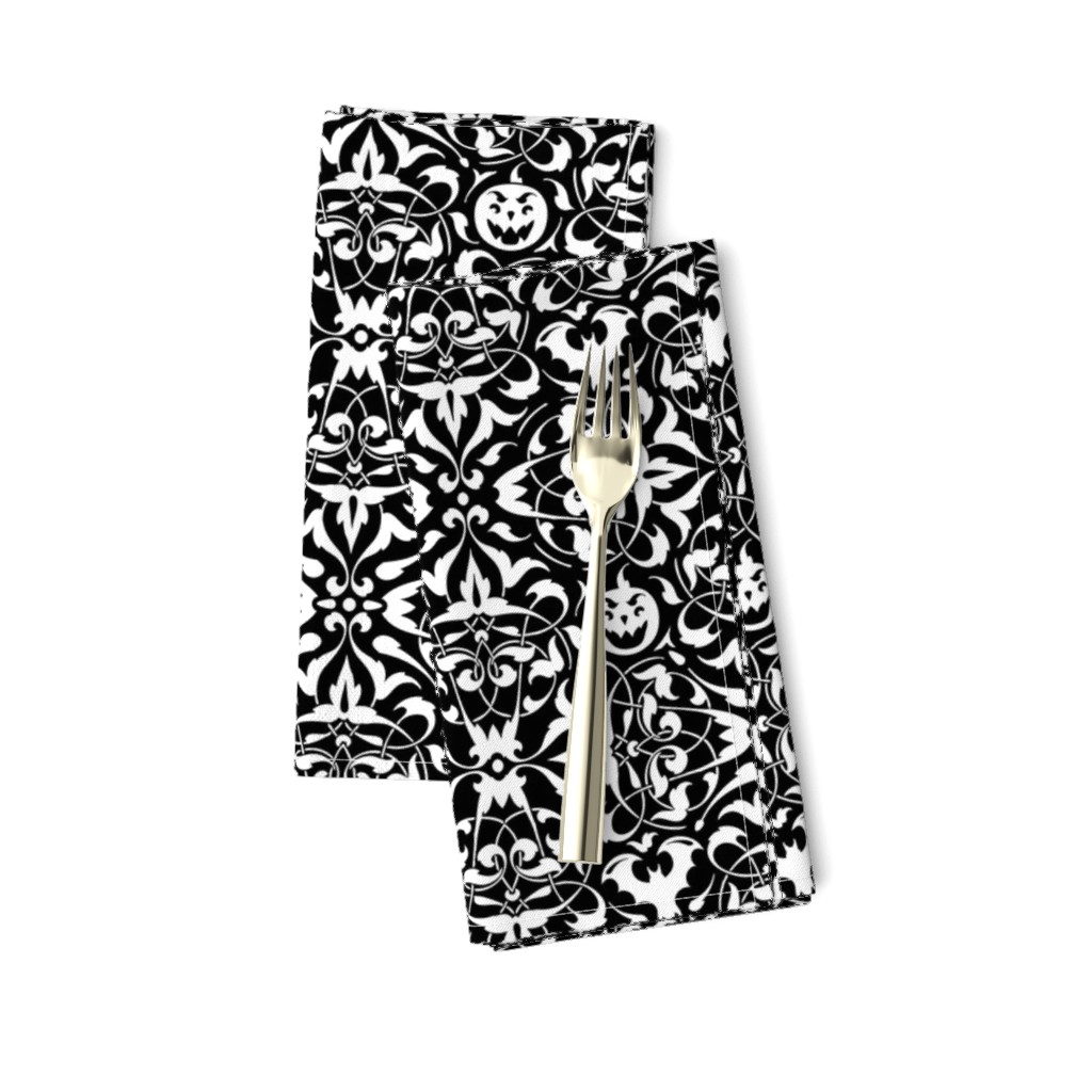 Gothique Halloween Damask Black and White