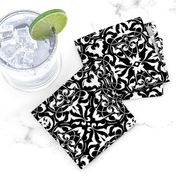 Gothique Halloween Damask Black and White
