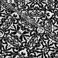 Gothique Halloween Damask Black and White