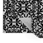 Gothique Halloween Damask Black and White