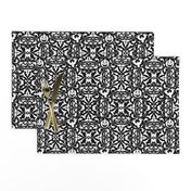 Gothique Halloween Damask Black and White