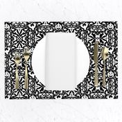 Gothique Halloween Damask Black and White