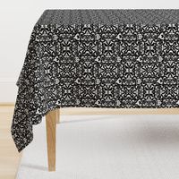 Gothique Halloween Damask Black and White