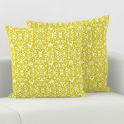 Gothique Halloween Damask Yellow Glow