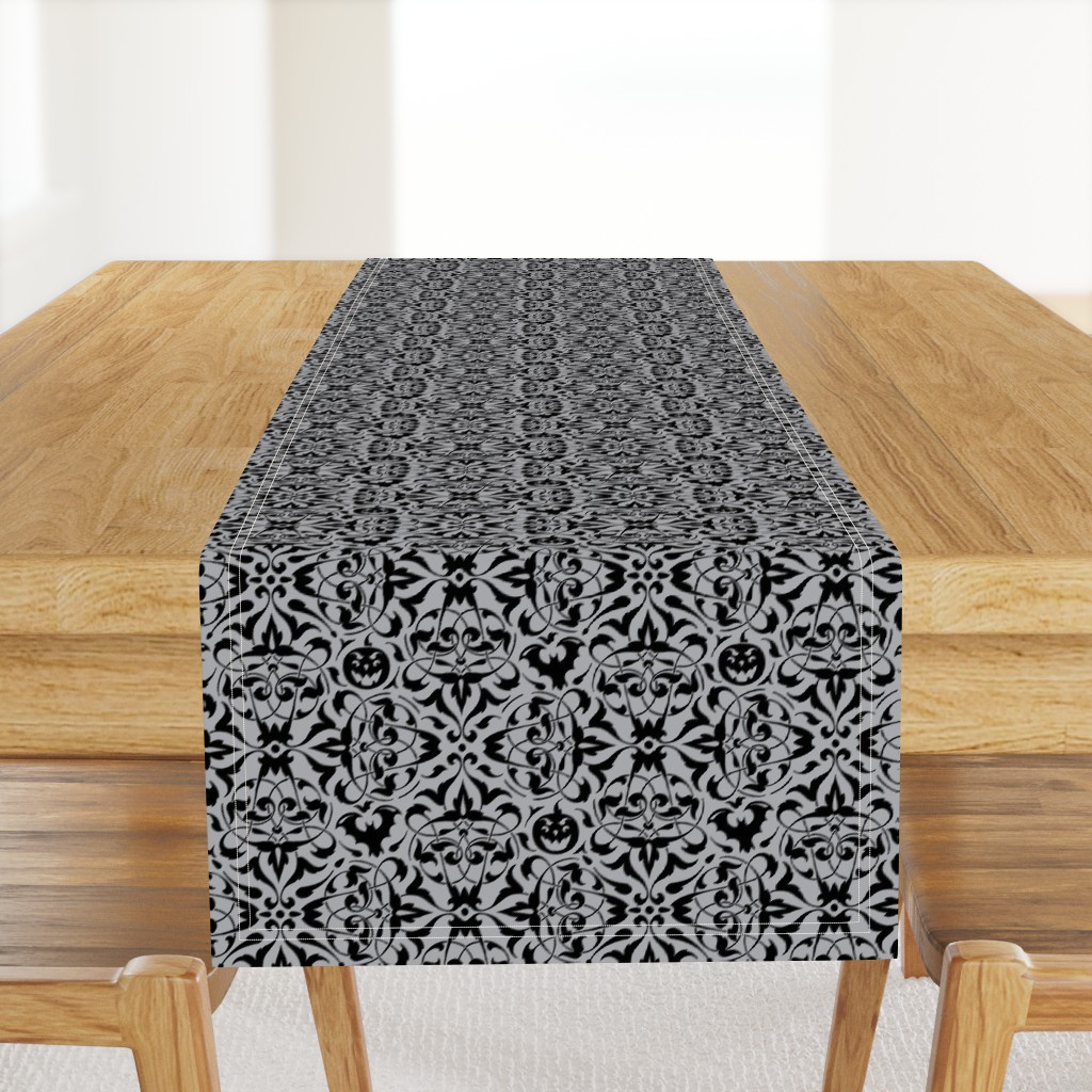 Gothique Halloween Damask Grey