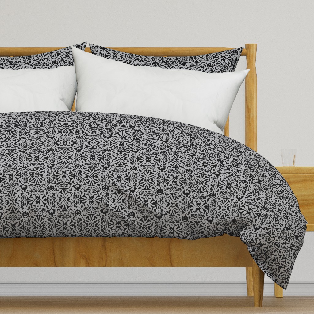 Gothique Halloween Damask Grey