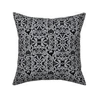 Gothique Halloween Damask Grey