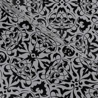 Gothique Halloween Damask Grey