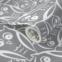 Night Owl - Halloween Grey and White