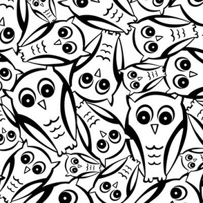 Night Owl - Halloween White and Black