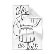 Cafe au lait Tea Towel - Coffee