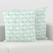 Mint Meadow Deer on White