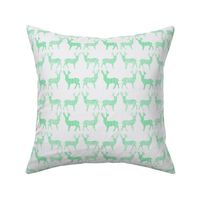 Mint Meadow Deer on White