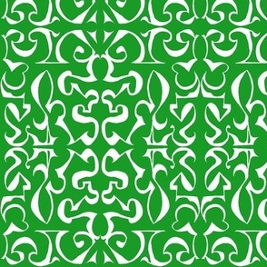 ARABESQUE Fresh Green and White