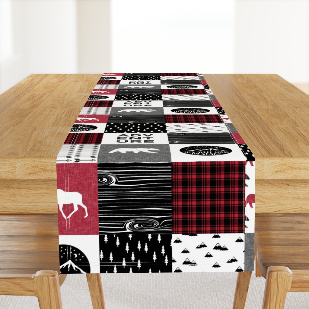 Happy Camper || Wholecloth Quilt Top - Lumberjack collection