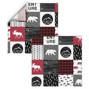 Happy Camper || Wholecloth Quilt Top - Lumberjack collection