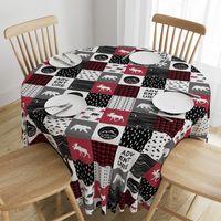 Happy Camper || Wholecloth Quilt Top - Lumberjack collection
