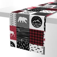 Happy Camper || Wholecloth Quilt Top - Lumberjack collection