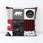 Happy Camper || Wholecloth Quilt Top - Lumberjack collection