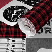 Happy Camper || Wholecloth Quilt Top - Lumberjack collection