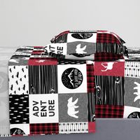 Happy Camper || Wholecloth Quilt Top - Lumberjack collection