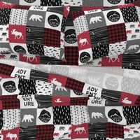 Happy Camper || Wholecloth Quilt Top - Lumberjack collection