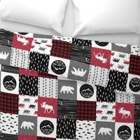 Happy Camper || Wholecloth Quilt Top - Lumberjack collection