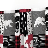 Happy Camper || Wholecloth Quilt Top - Lumberjack collection