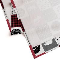 Happy Camper || Wholecloth Quilt Top - Lumberjack collection