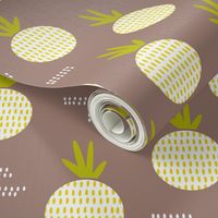 Retro round pineapple fruit kitchen pastel Scandinavian style summer design gender neutral lime