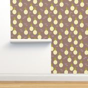 Retro round pineapple fruit kitchen pastel Scandinavian style summer design gender neutral lime