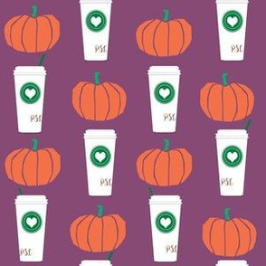 pumpkins autumn fall pumpkin spice latte fabric, autumn girls pumpkin spice, coffee, psl, pumpkin spice latte, latte, autumn, fall