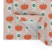 pumpkins autumn florals flower girly painted floral peach fall pumpkin spice latte fabric, autumn girls pumpkin spice, coffee, psl, pumpkin spice latte, latte, autumn, fall